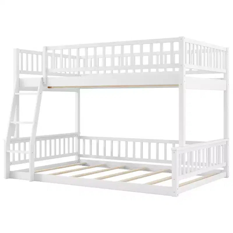 Lit en bois Queen Size ?Avec garde-corps, échelle, montage facile