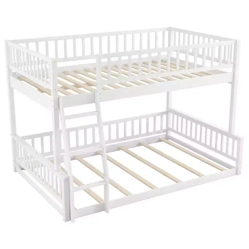Lit en bois Queen Size ?Avec garde-corps, échelle, montage facile