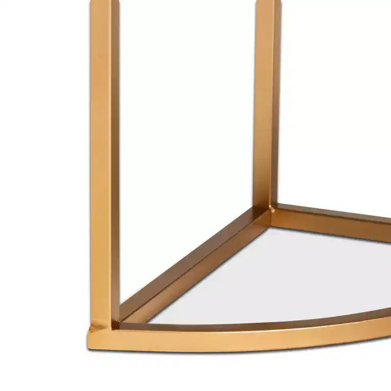 1 tiroir, velours, table console capitonnée et brossée Vert/Doré : Plateau en faux marbre, cadre en MDF