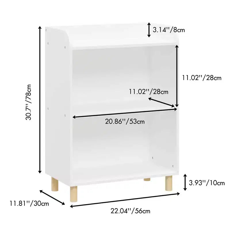 Organisateur de rangement de jouets pour enfants 3/4 niveaux, bibliothèque en bois pour enfants, présentoir, blanc