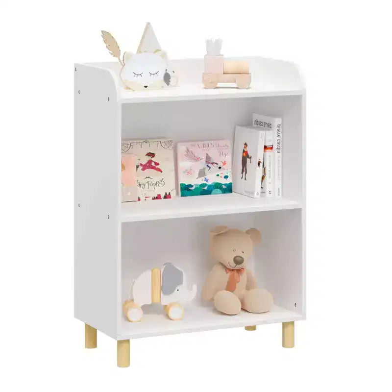 Organisateur de rangement de jouets pour enfants 3/4 niveaux, bibliothèque en bois pour enfants, présentoir, blanc