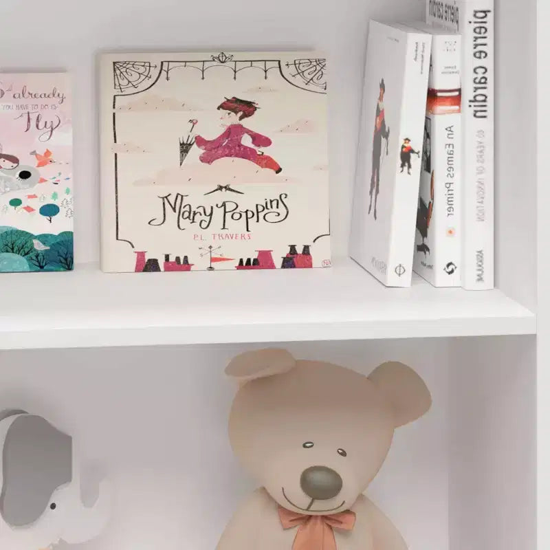 Organisateur de rangement de jouets pour enfants 3/4 niveaux, bibliothèque en bois pour enfants, présentoir, blanc