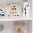 Organisateur de rangement de jouets pour enfants 3/4 niveaux, bibliothèque en bois pour enfants, présentoir, blanc
