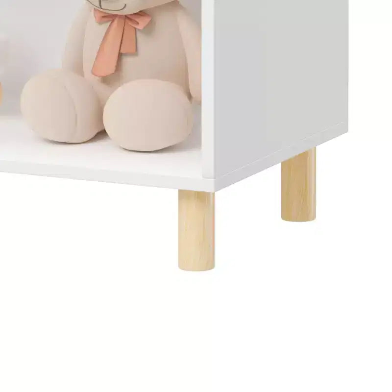 Organisateur de rangement de jouets pour enfants 3/4 niveaux, bibliothèque en bois pour enfants, présentoir, blanc